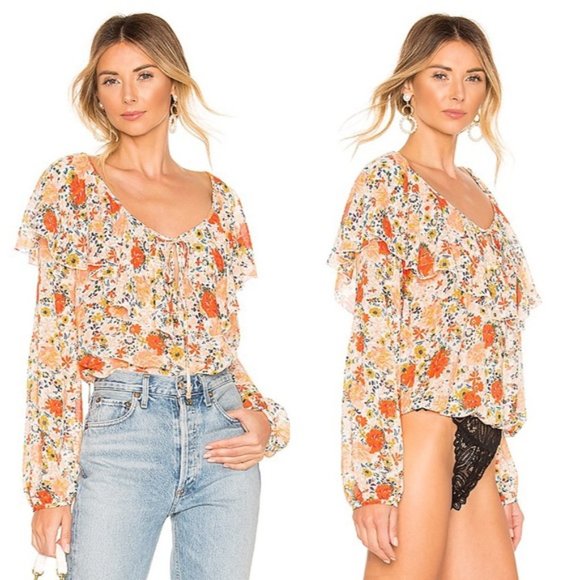 Free People Say It To Me Bodysuit in Ivory Combo - Picture 7 of 11